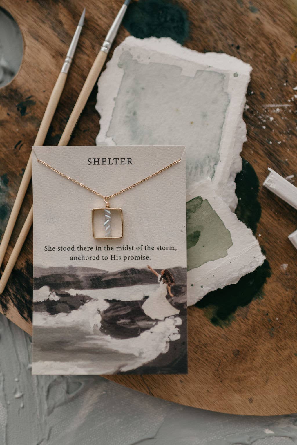 Shelter | Christian Gift Necklace | Minimal Jewelry | Psalm