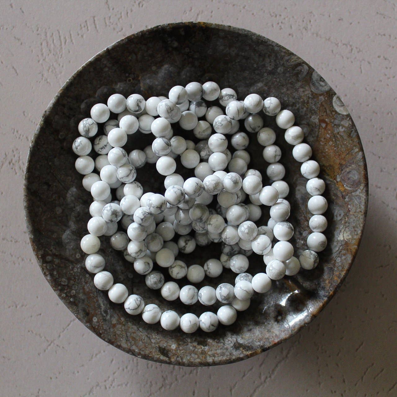 Howlite Bracelet 8mm or 6mm