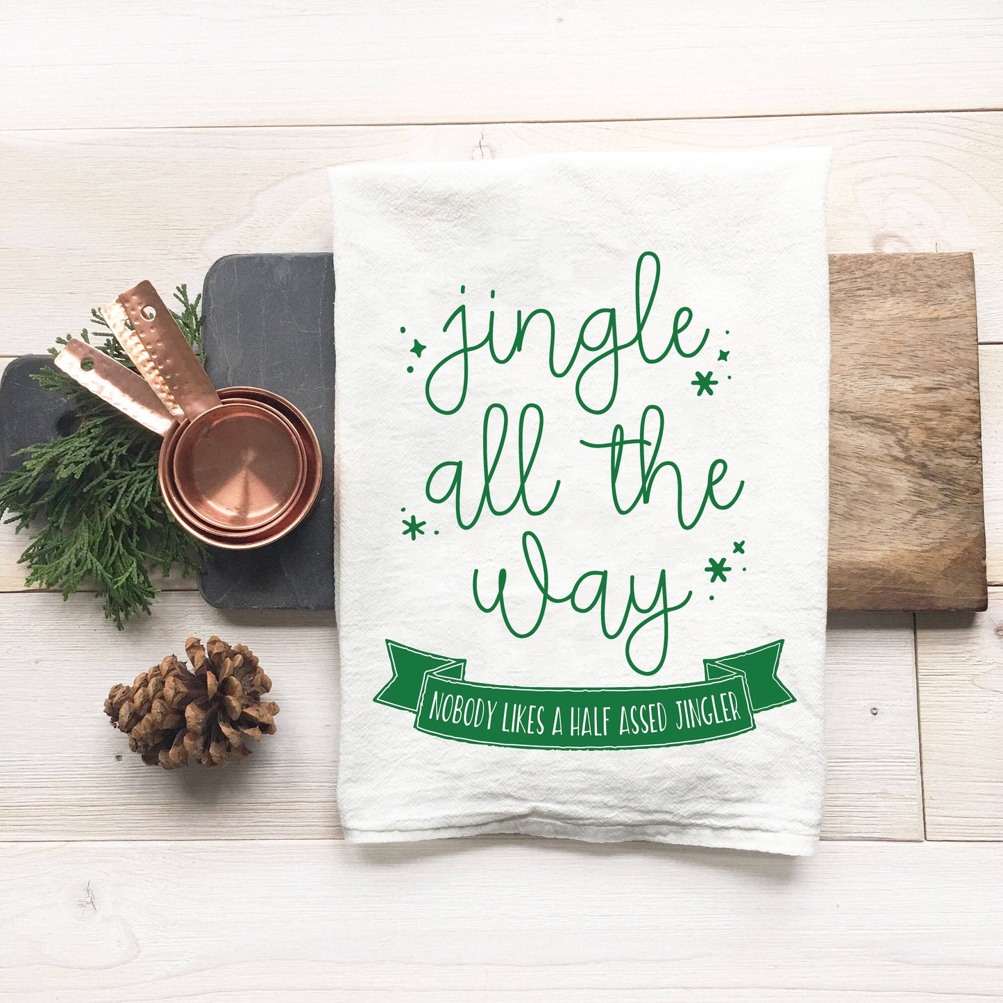 Jingle All The Way Tea Towel
