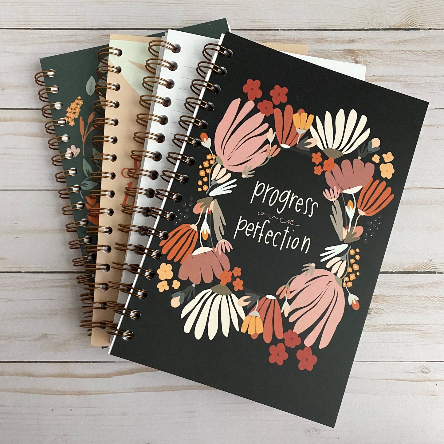 Progress over perfection notebook