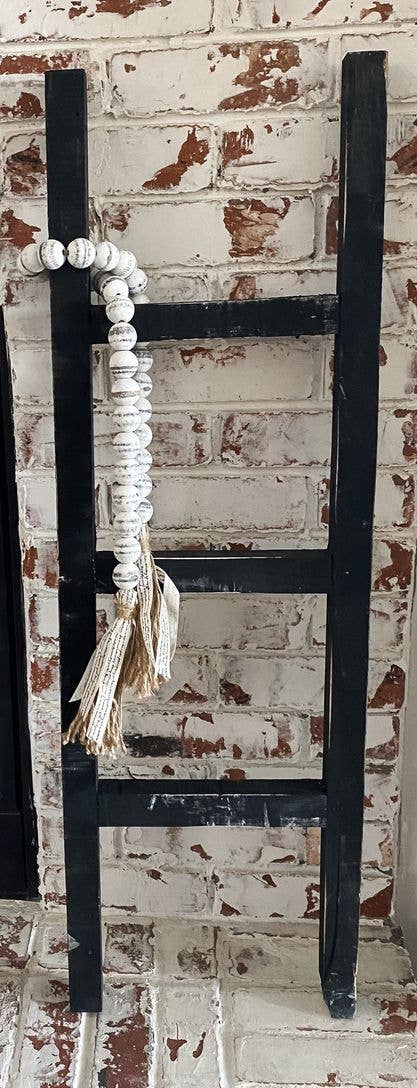Wood Ladder, Black, Handmade