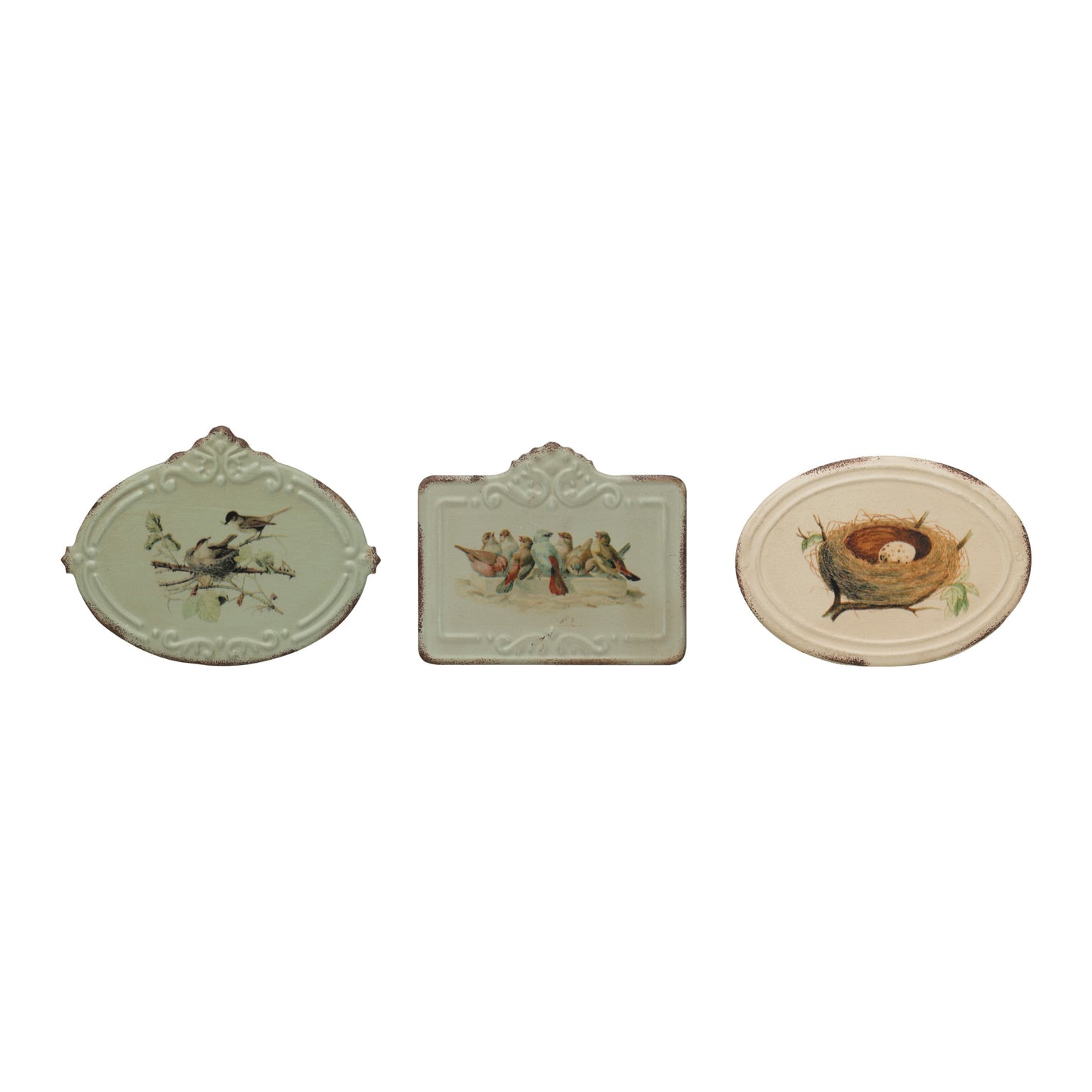 Metal Box with Birds and Nest, 3 Styles