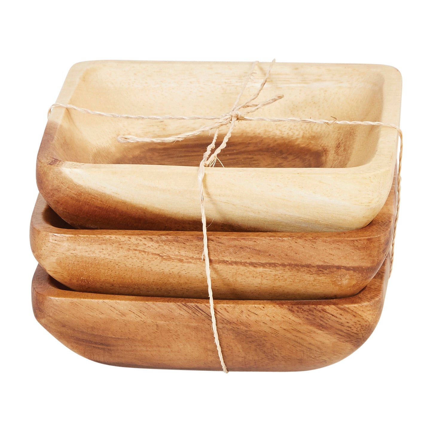 Acacia Wood Bowls, Set of 3