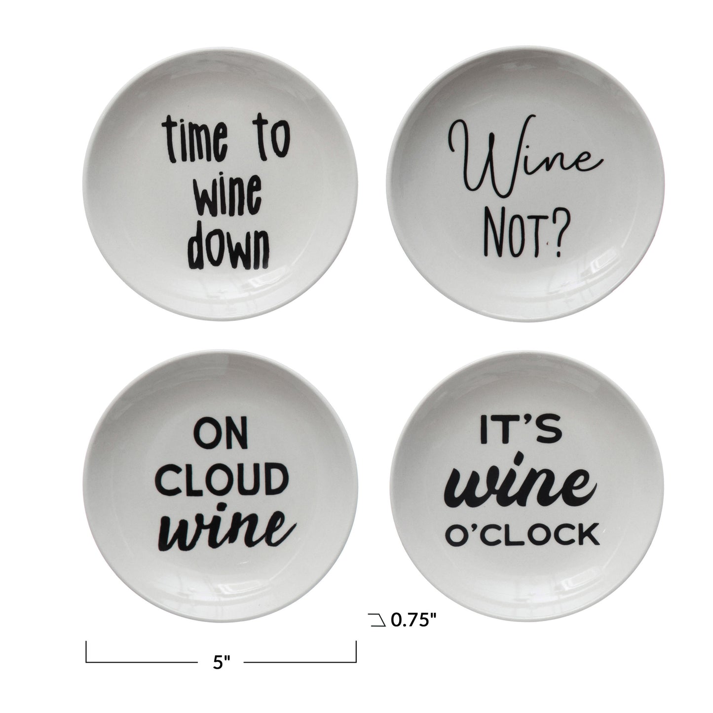 5" Round x 3/4"H Stoneware