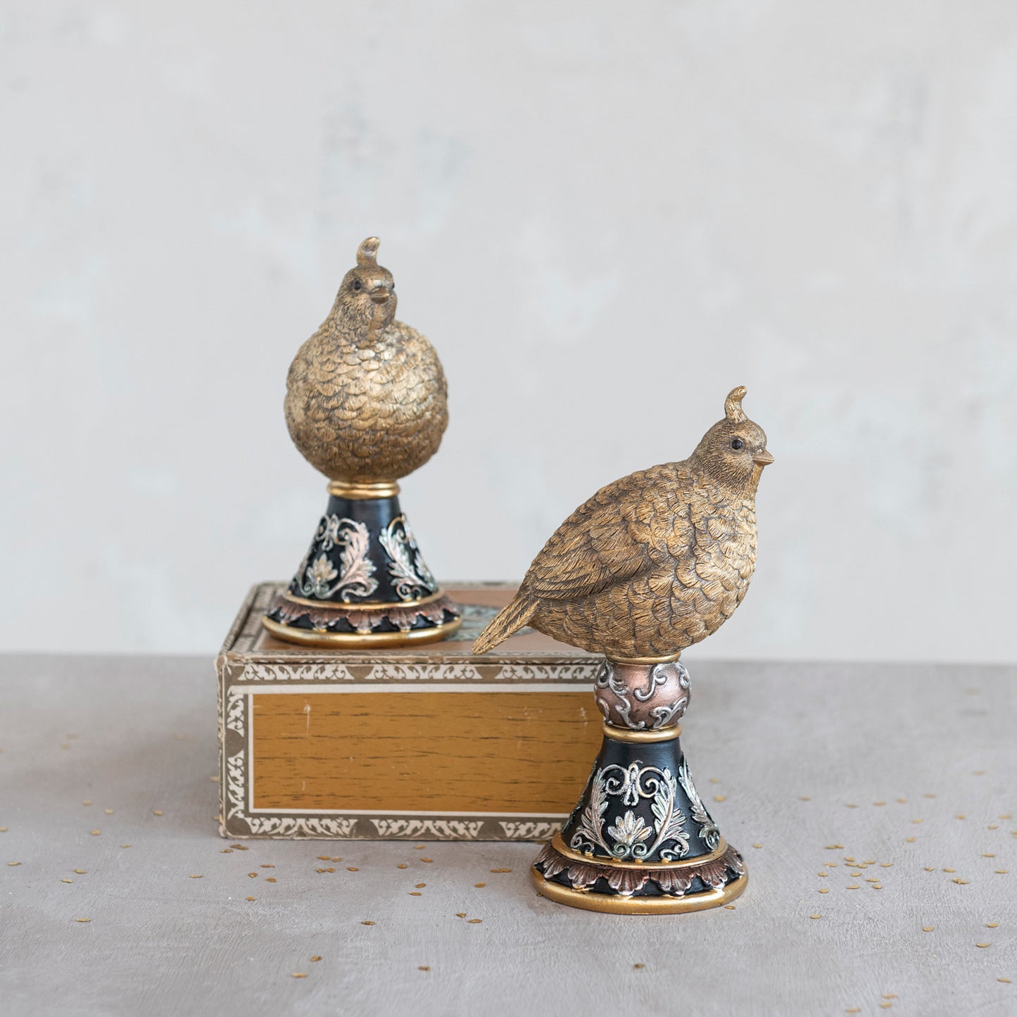 Resin Pheasant on Pedestal