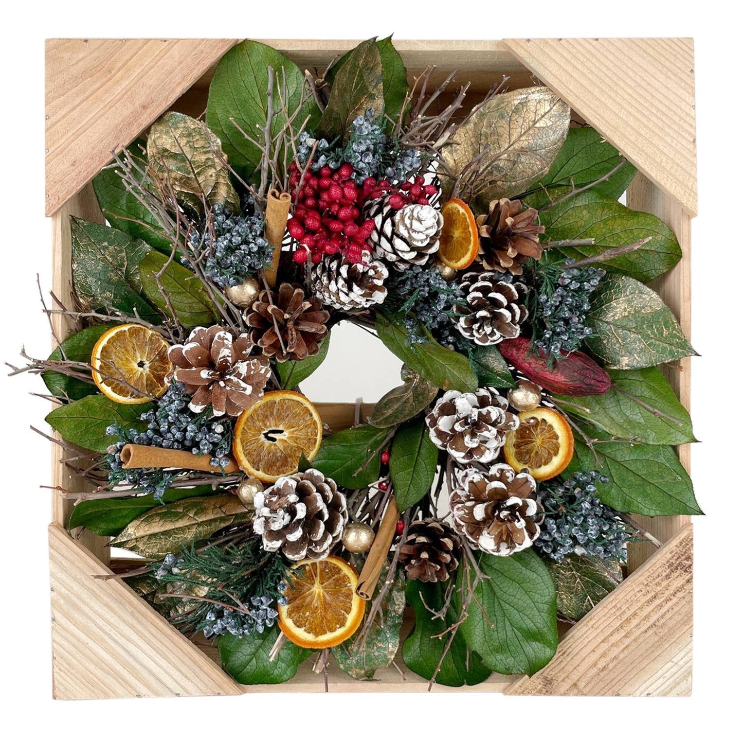 13" Orange Slice & Cinnamon Wreath