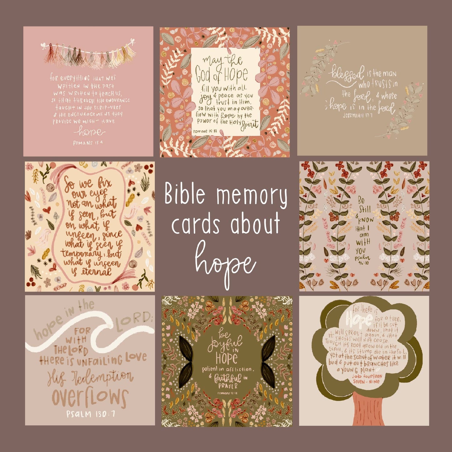 Prayer Cards | Scripture Cards | Bible verses about hope