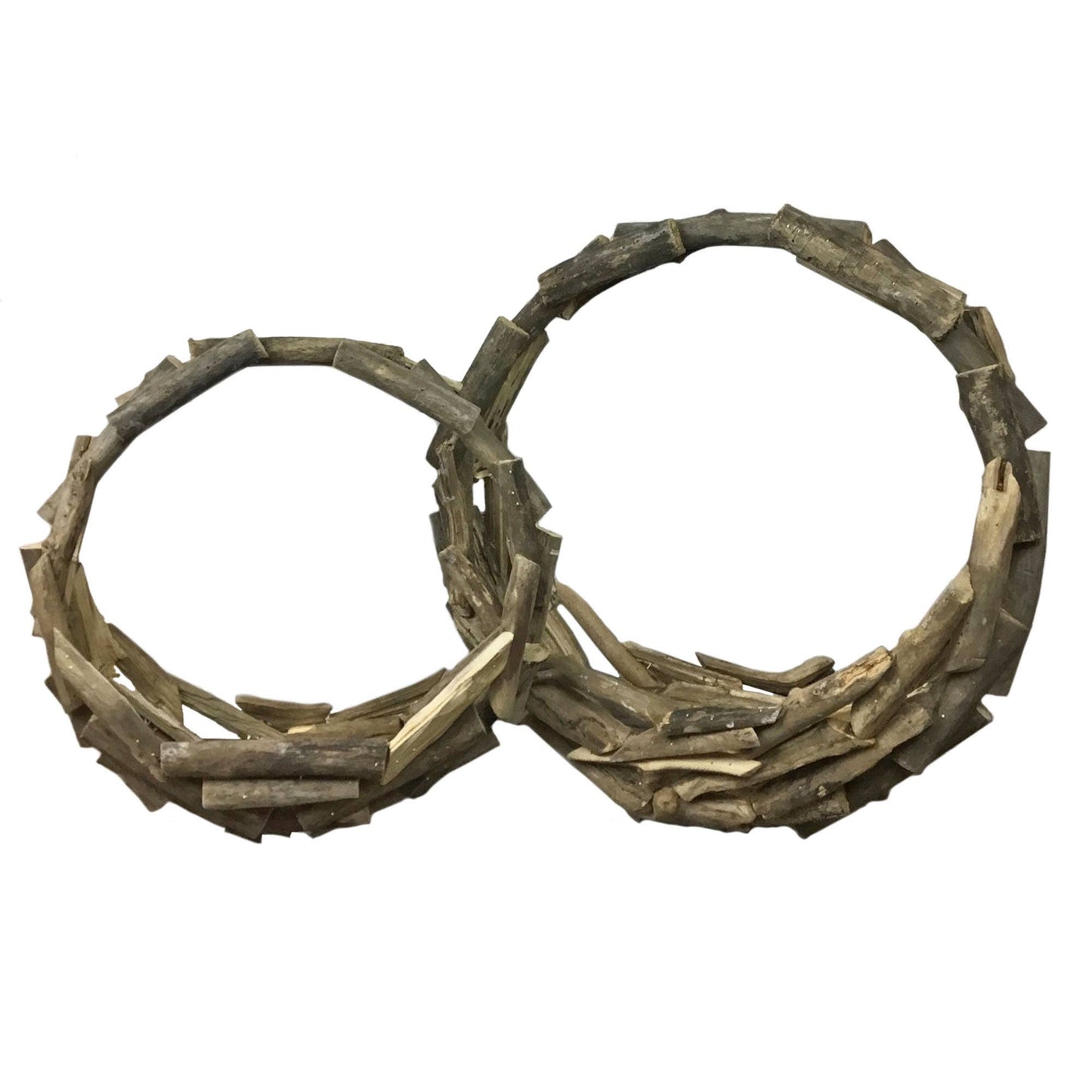 Natural Driftwood Hanging Planter Set of 2 - Natural