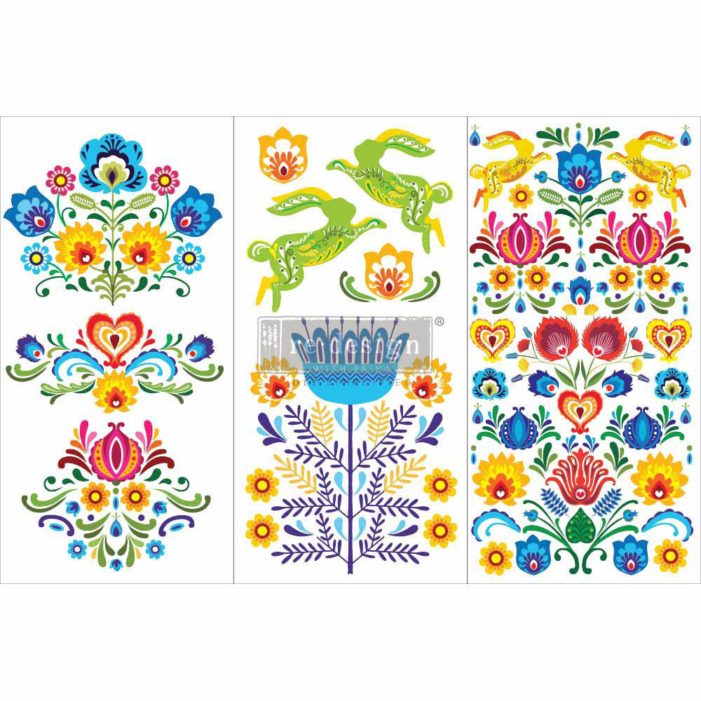 Redesign with Prima Floral Polish transfer