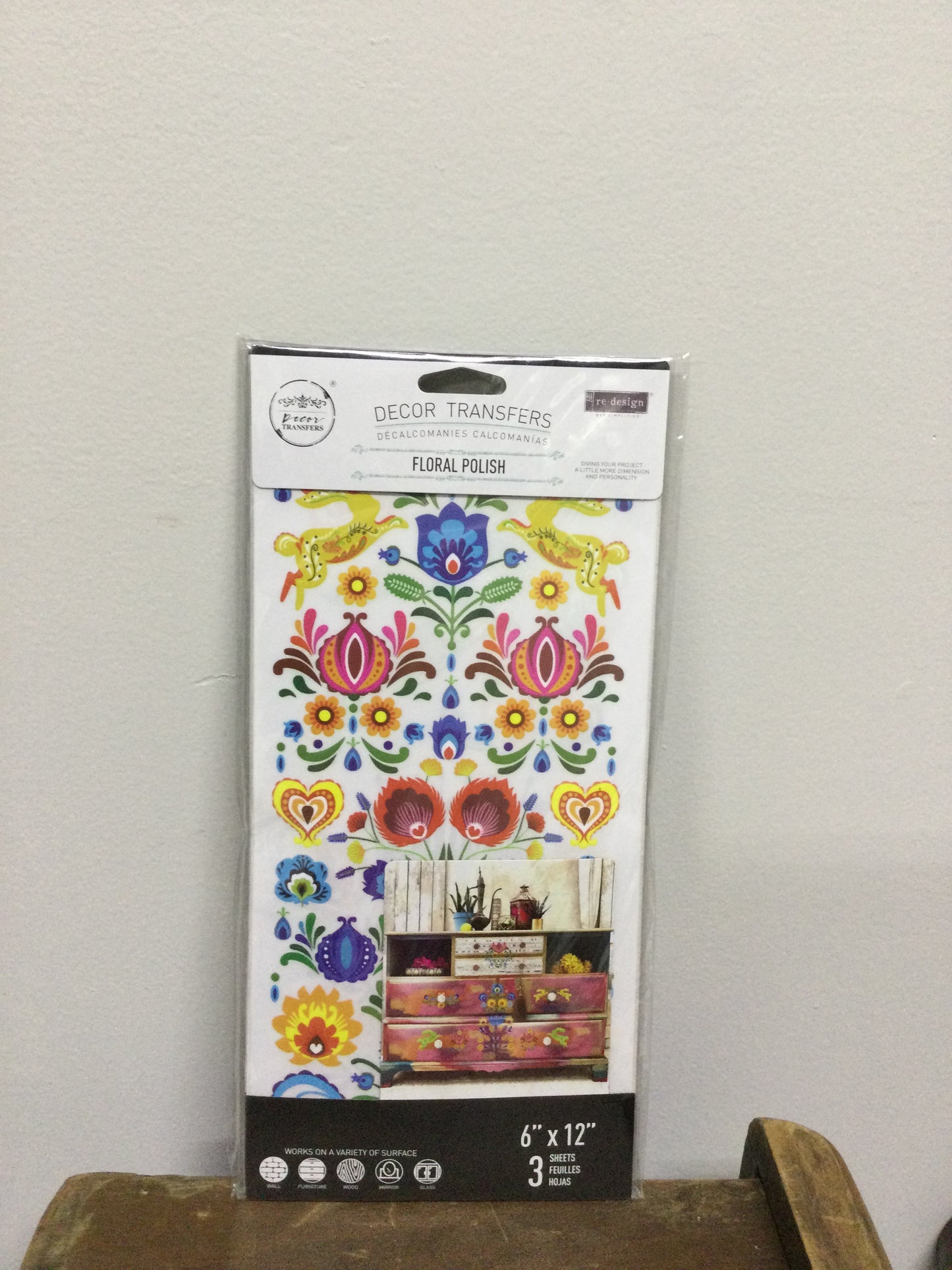 Redesign with Prima Floral Polish transfer
