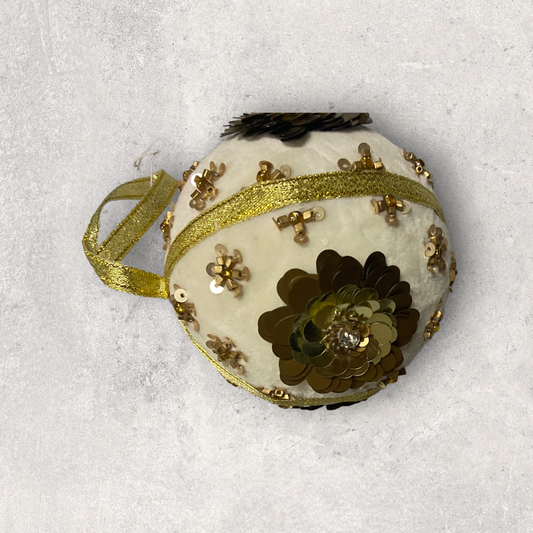 Glass bead ball ornament