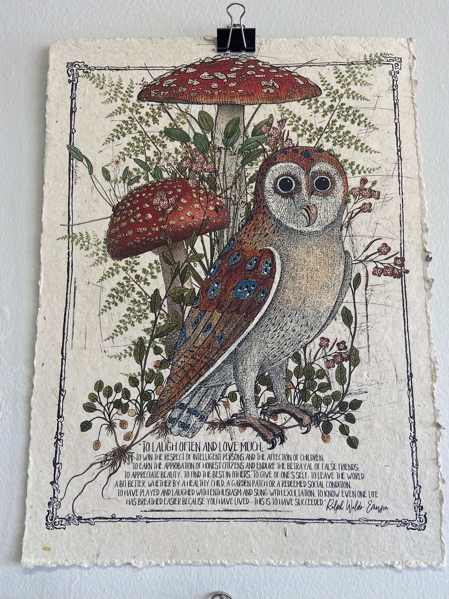Hanging Recycled Paper Art Prints