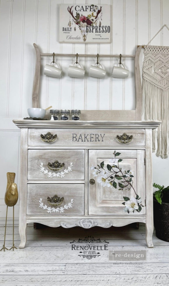 White Magnolia small transfer by redesign with Prima