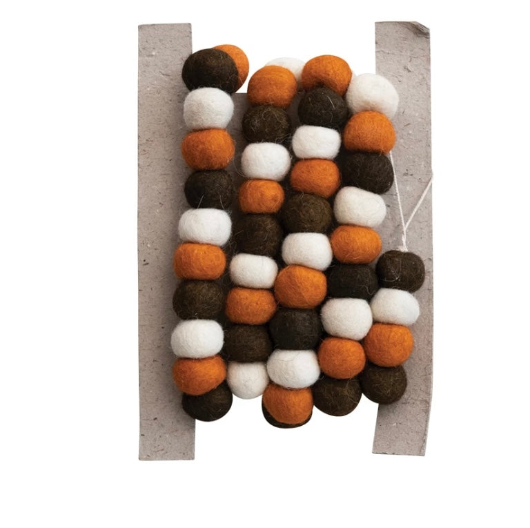 Wool Felt Ball Garland