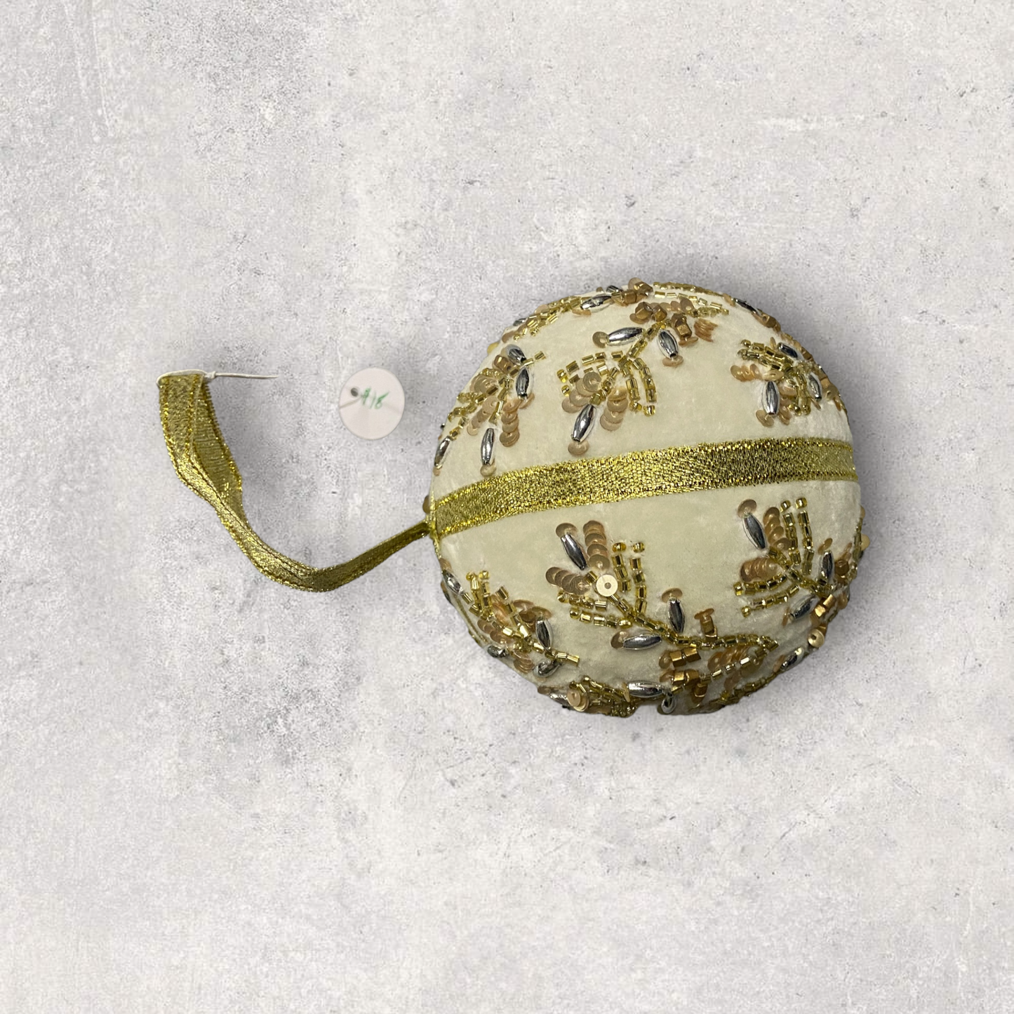 Glass bead ball ornament