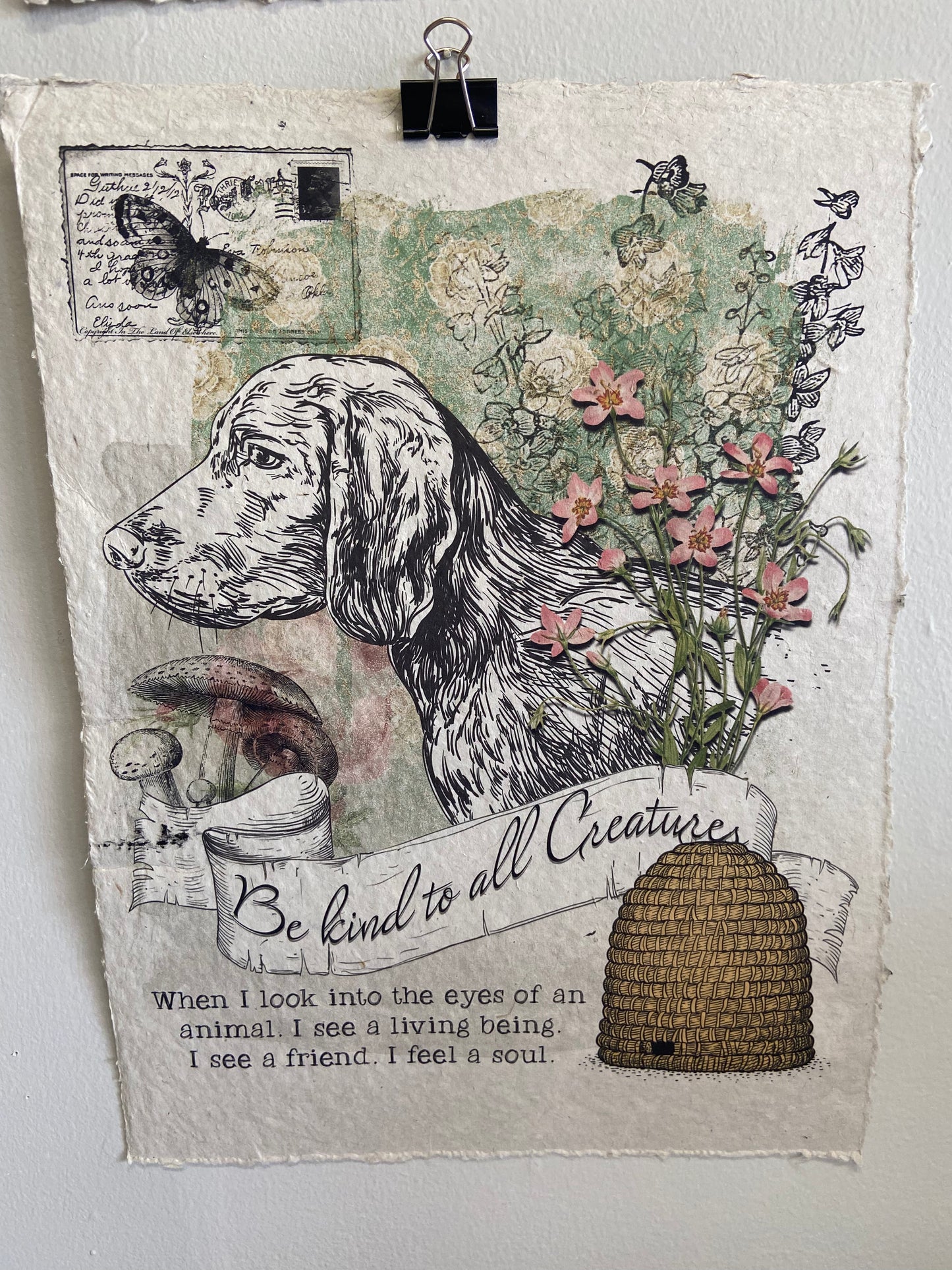 Hanging Recycled Paper Art Prints