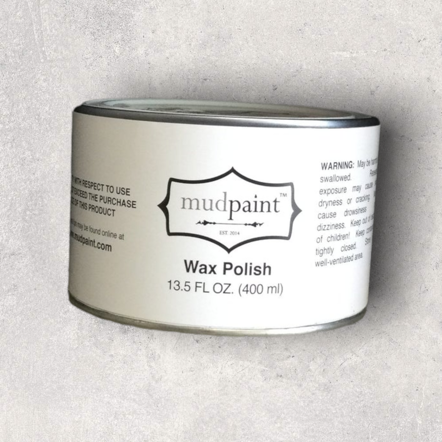 Black 13.5 oz Mudpaint wax/finish