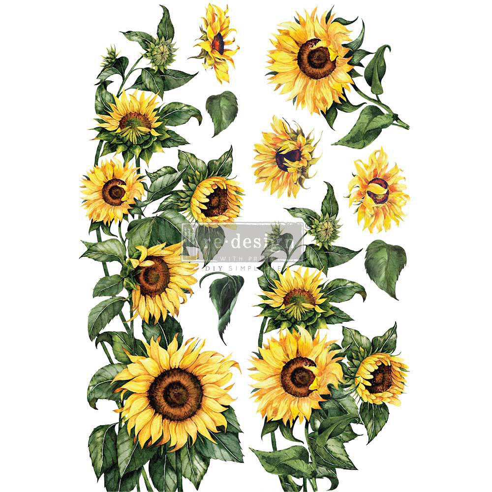 Redesign with Prima Sunflower transfer
