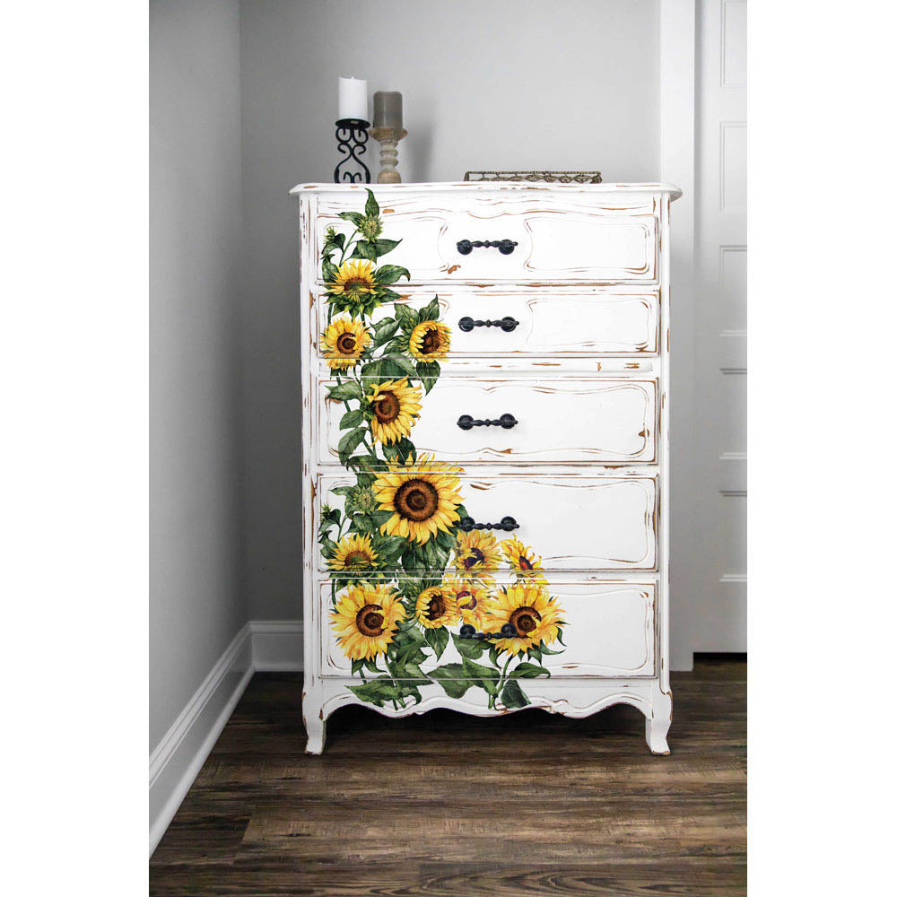 Redesign with Prima Sunflower transfer