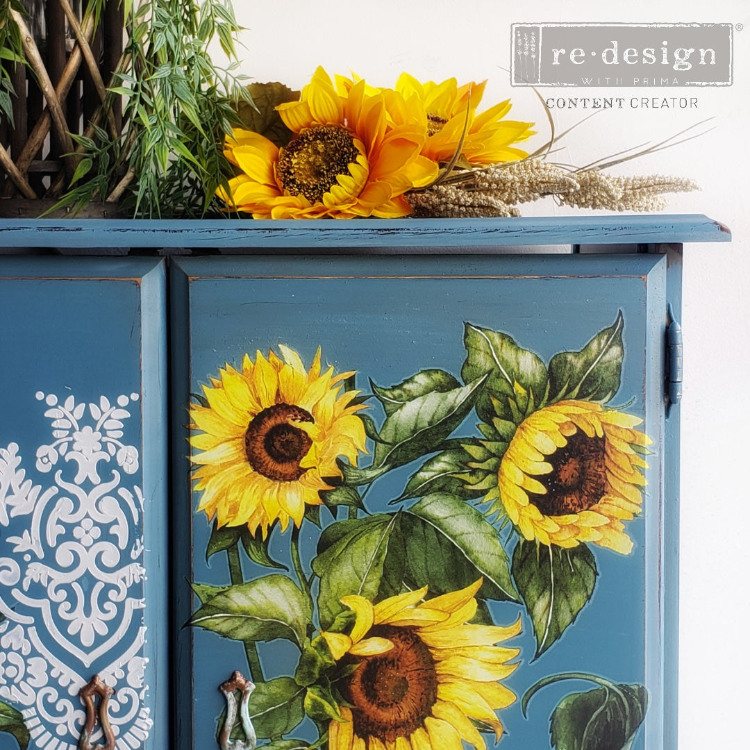 Redesign with Prima Sunflower transfer