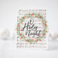 O Holy Night Hymn, Floral Clear, Vinyl Sticker, 3x3 in