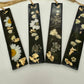 Black Vintage Floral Resin Bookmark
