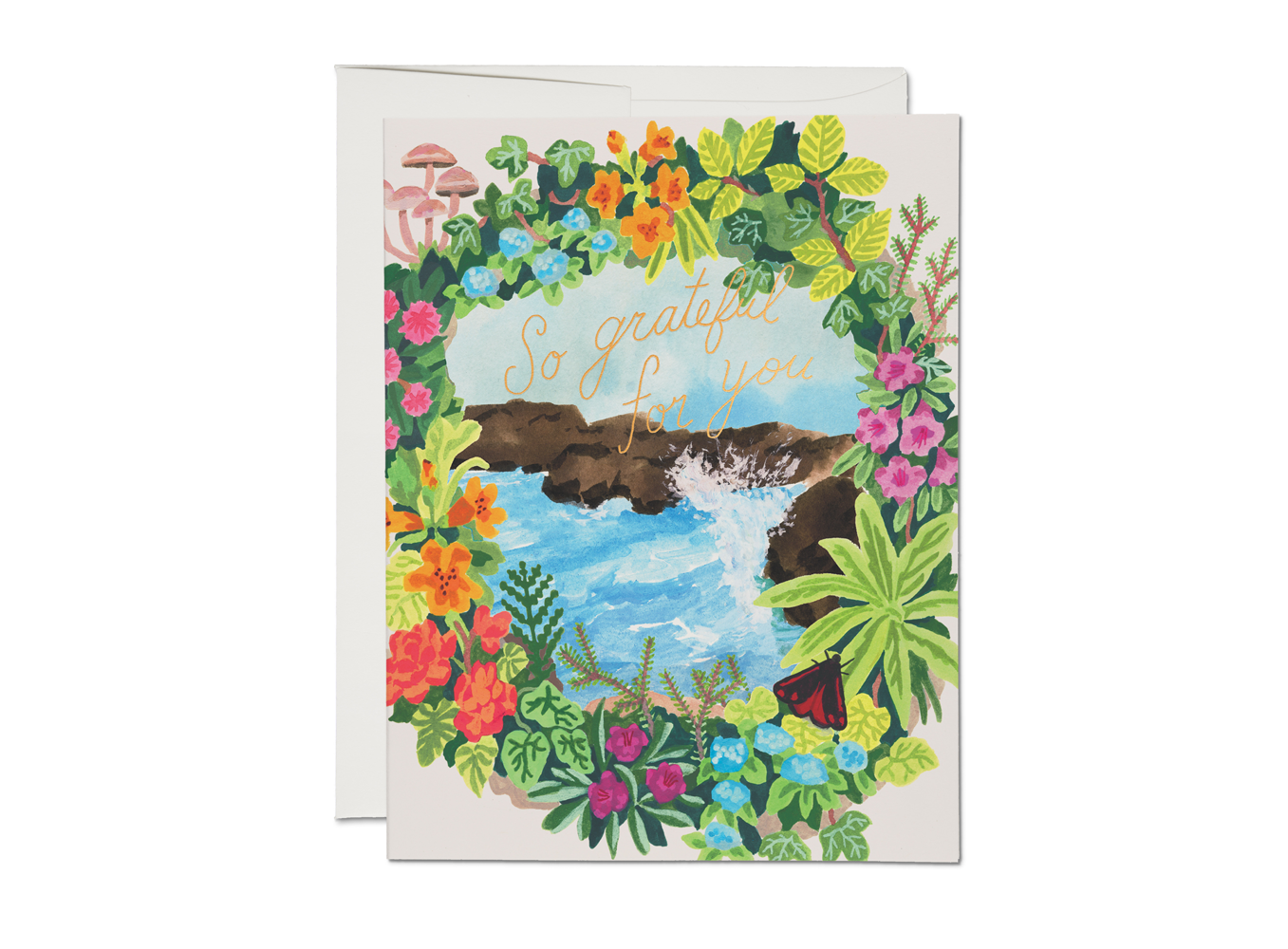 Ocean Vignette thank you greeting card