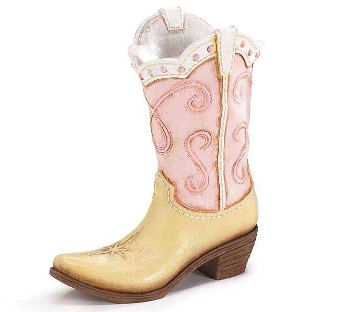 Howdy Cowgirl Pink Vase