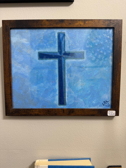 Hand painted cross artwork