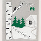 Snowy Cabin Swedish Dishcloth
