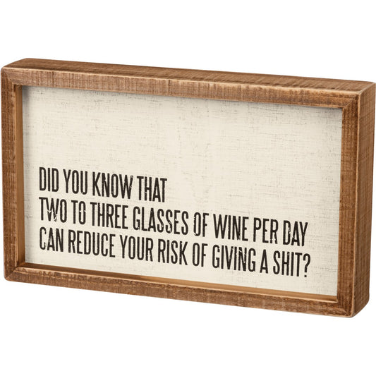 Wine Can Reduce Your Risk Inset Box