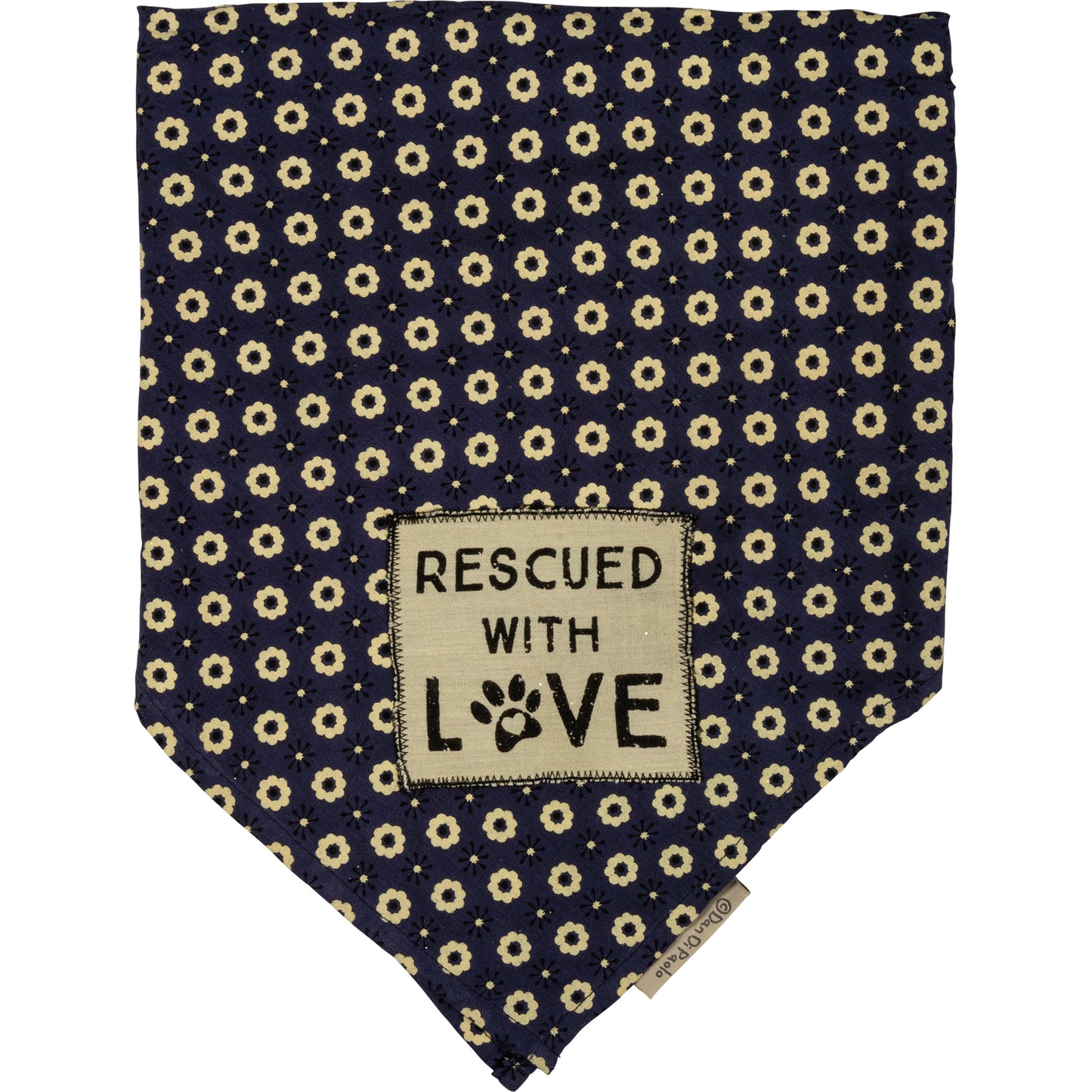 Rescued with Love Large Floral Bandana