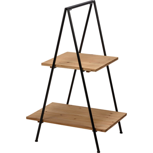 Two tiered wood Ladder tray