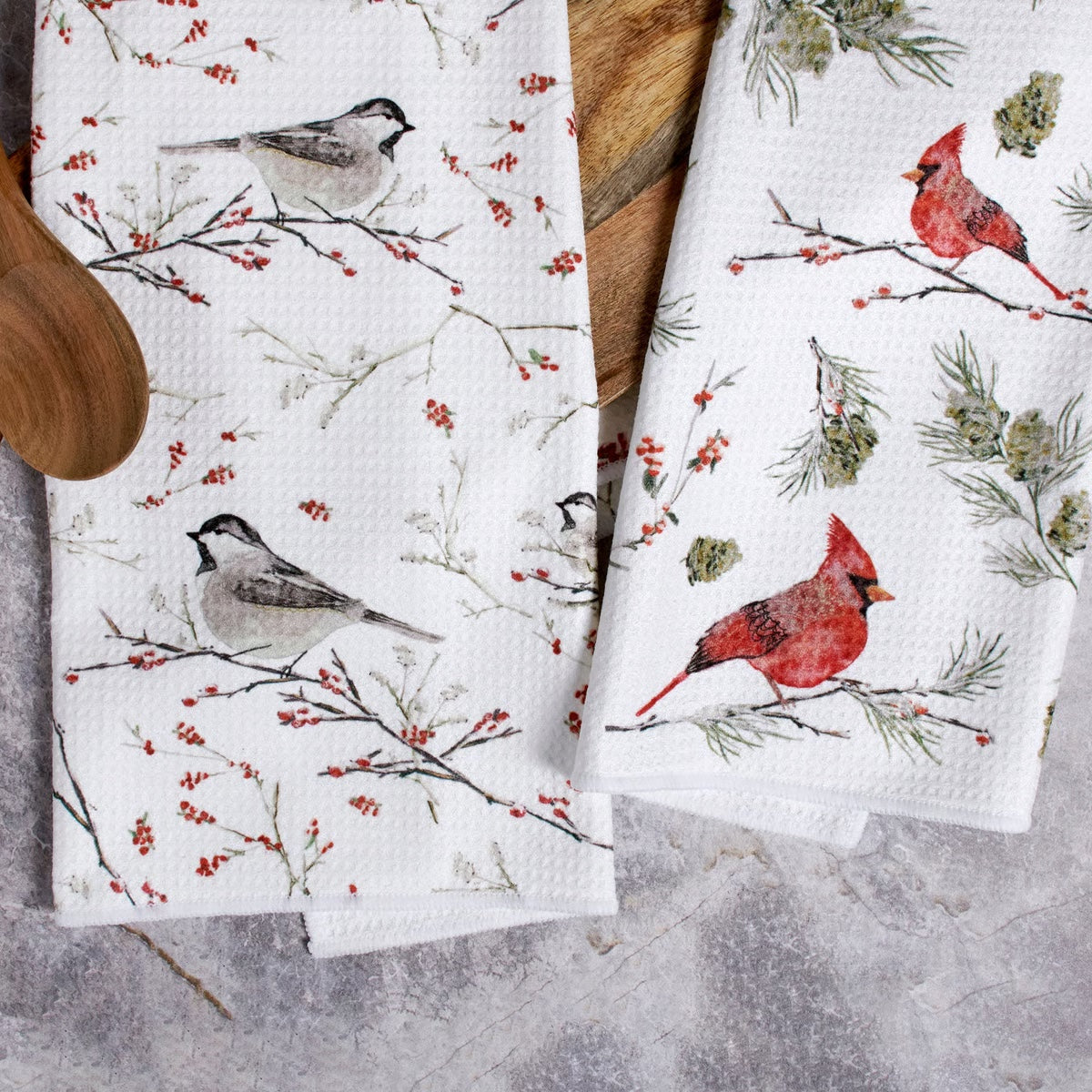 Winter Birds Kitchen Towel Set