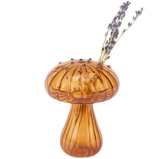 Golden Mushroom Bud vase