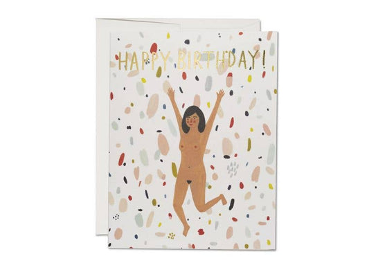 Birthday Suit birthday greeting card