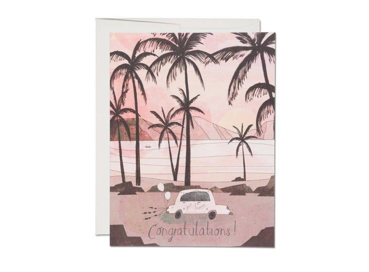 Getaway Car wedding greeting card