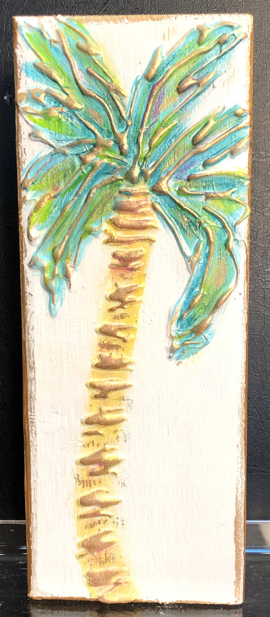 Palm Tree handmade painted coastal beach nautical