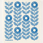 Blue Sunflowers Swedish Dishcloth