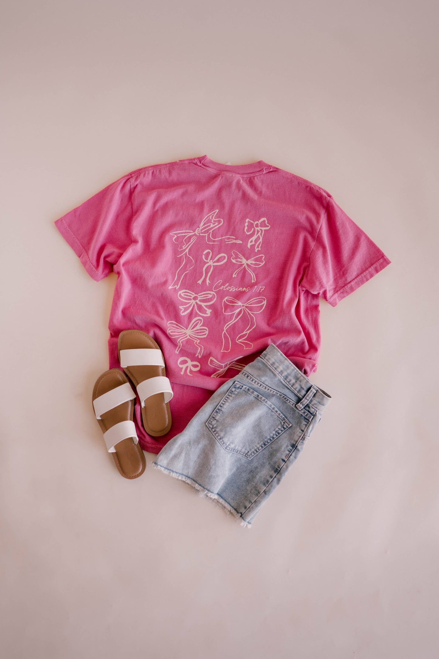He Holds All Together Tee - Pink | Women's Christian Tee