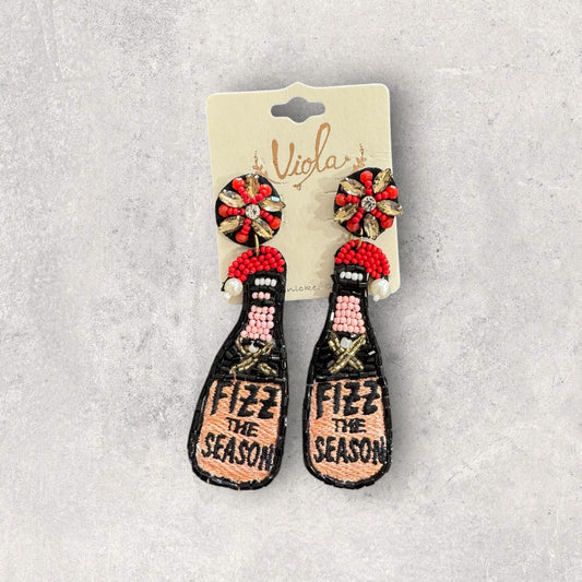 Fizz the Season Beaded earrings