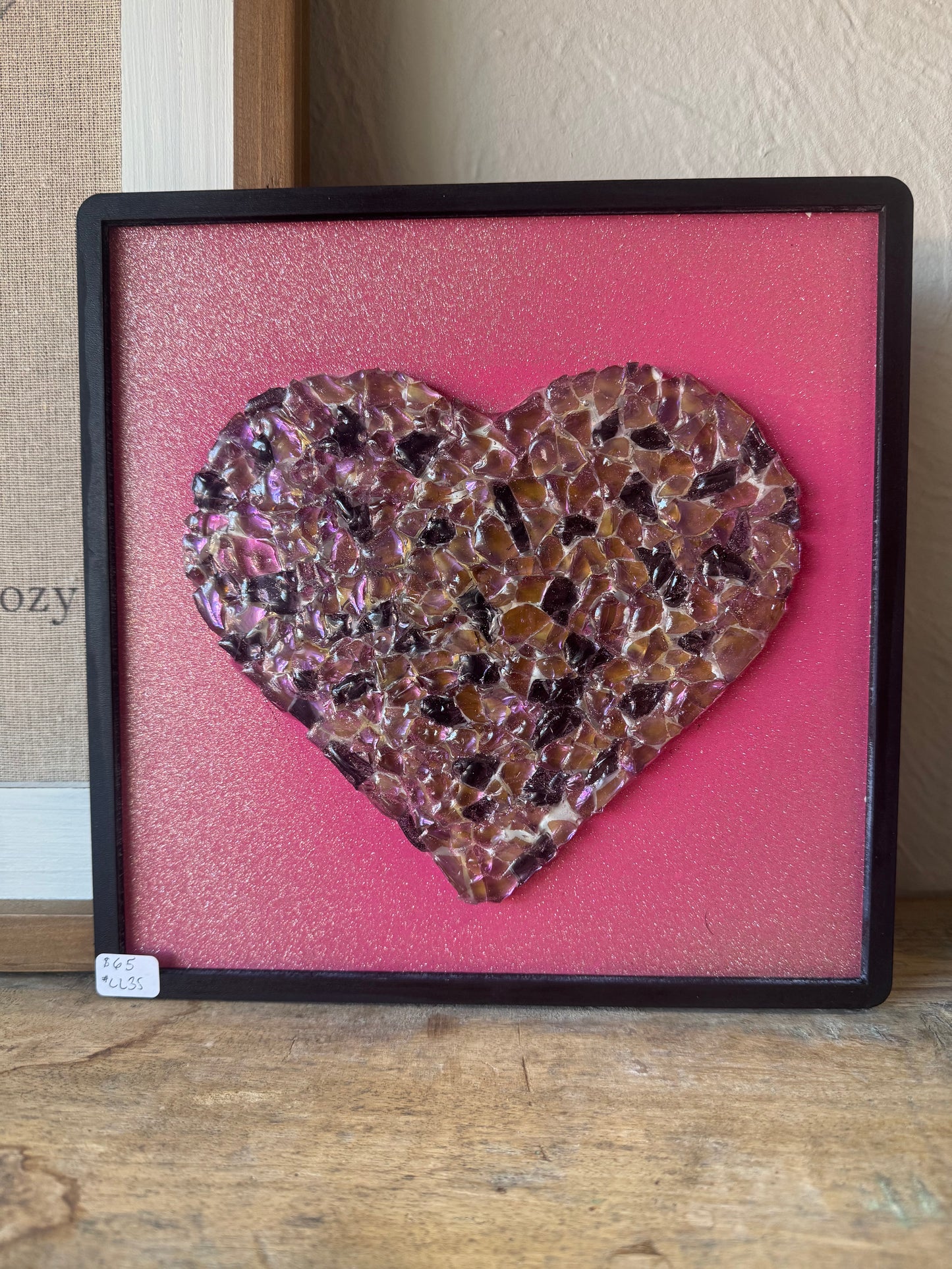 Crushed glass  framed art