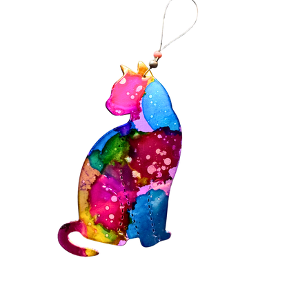 Cat Ornament - Aluminum Can Ornament - NEW - Kitty Ornament