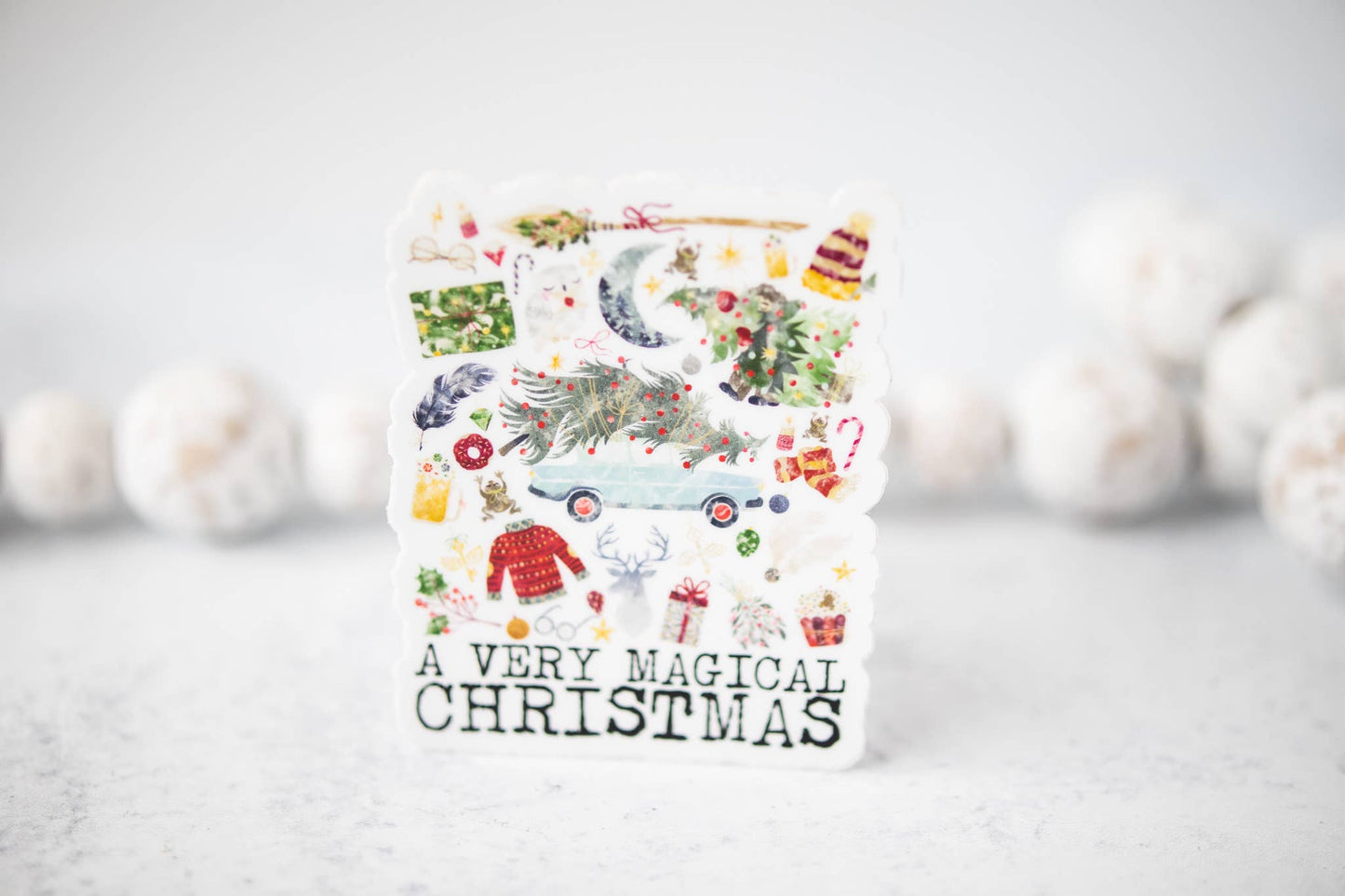 A Very Magical Christmas Vinyl Sticker, 3x3 in.