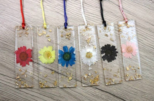 Mini Floral Resin Bookmark