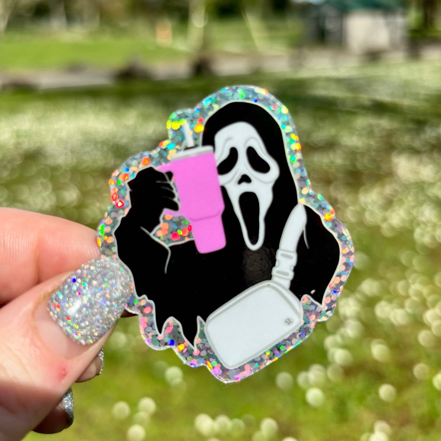 Boujee Ghost Glitter Sticker