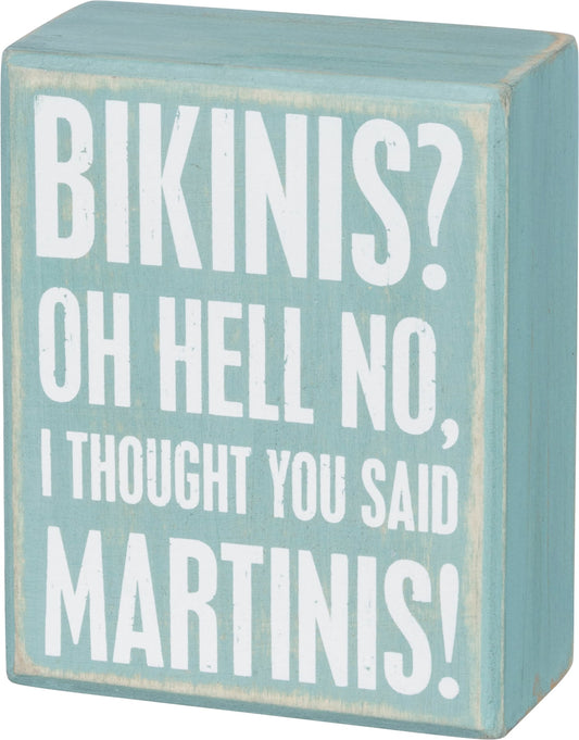 Bikinis? Box Sign