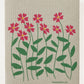 Zinnias on Sand Swedish Dishcloth