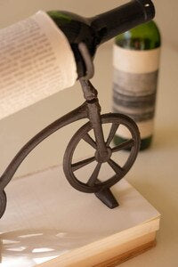 Bicycle wine rack holder