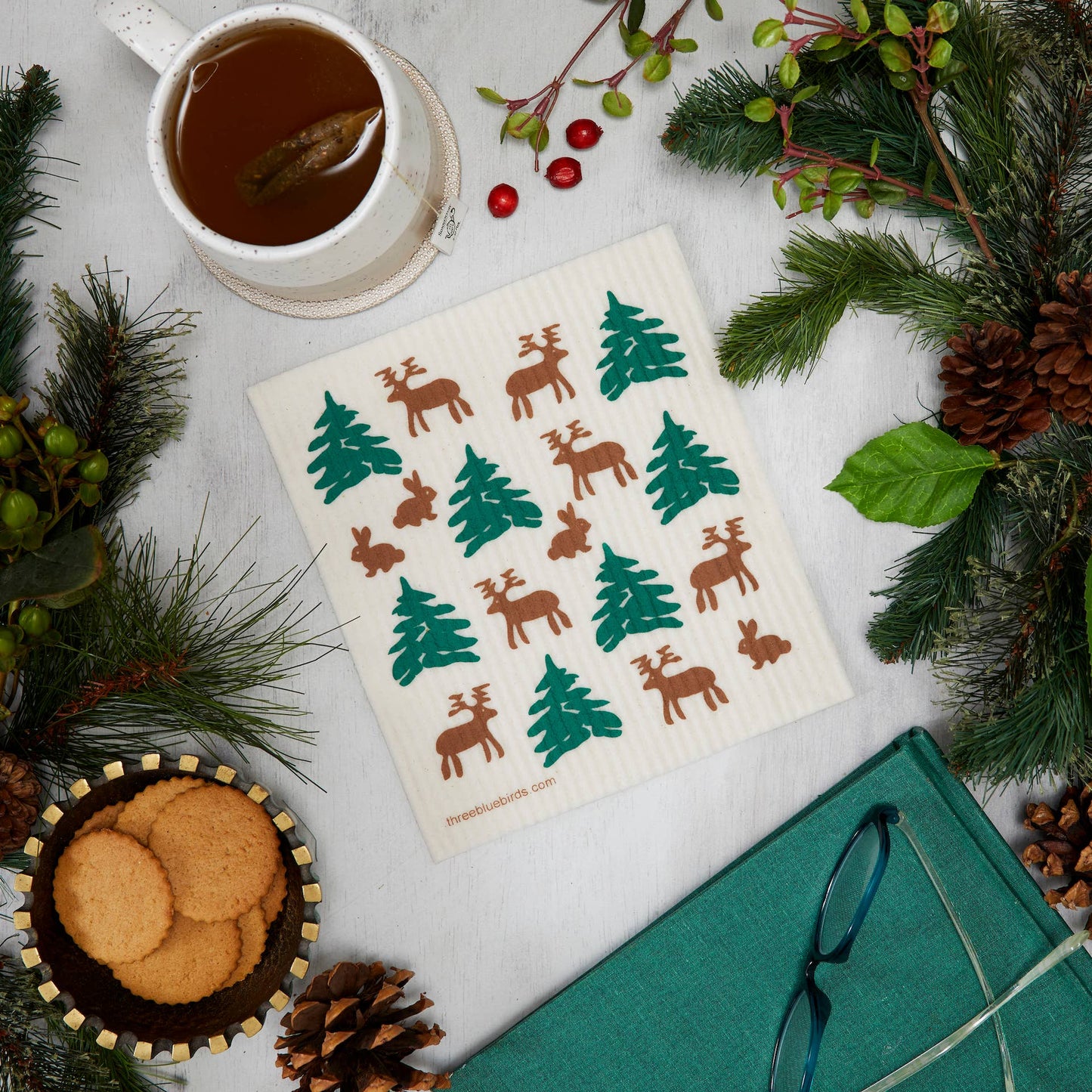 Forest Friends Swedish Dishcloth